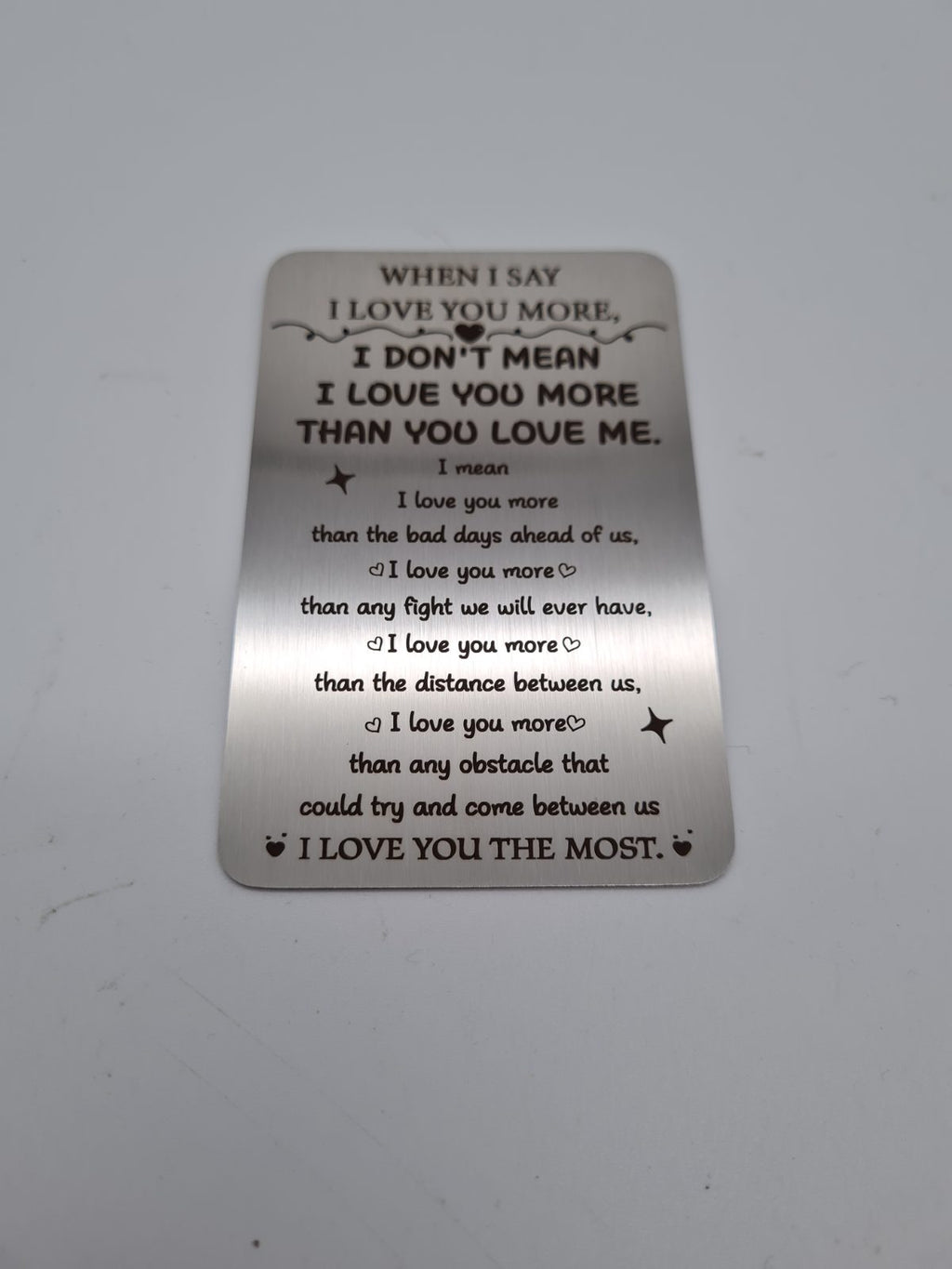 Husband Birthday Wallet Insert Keepsake Card — photograph 1