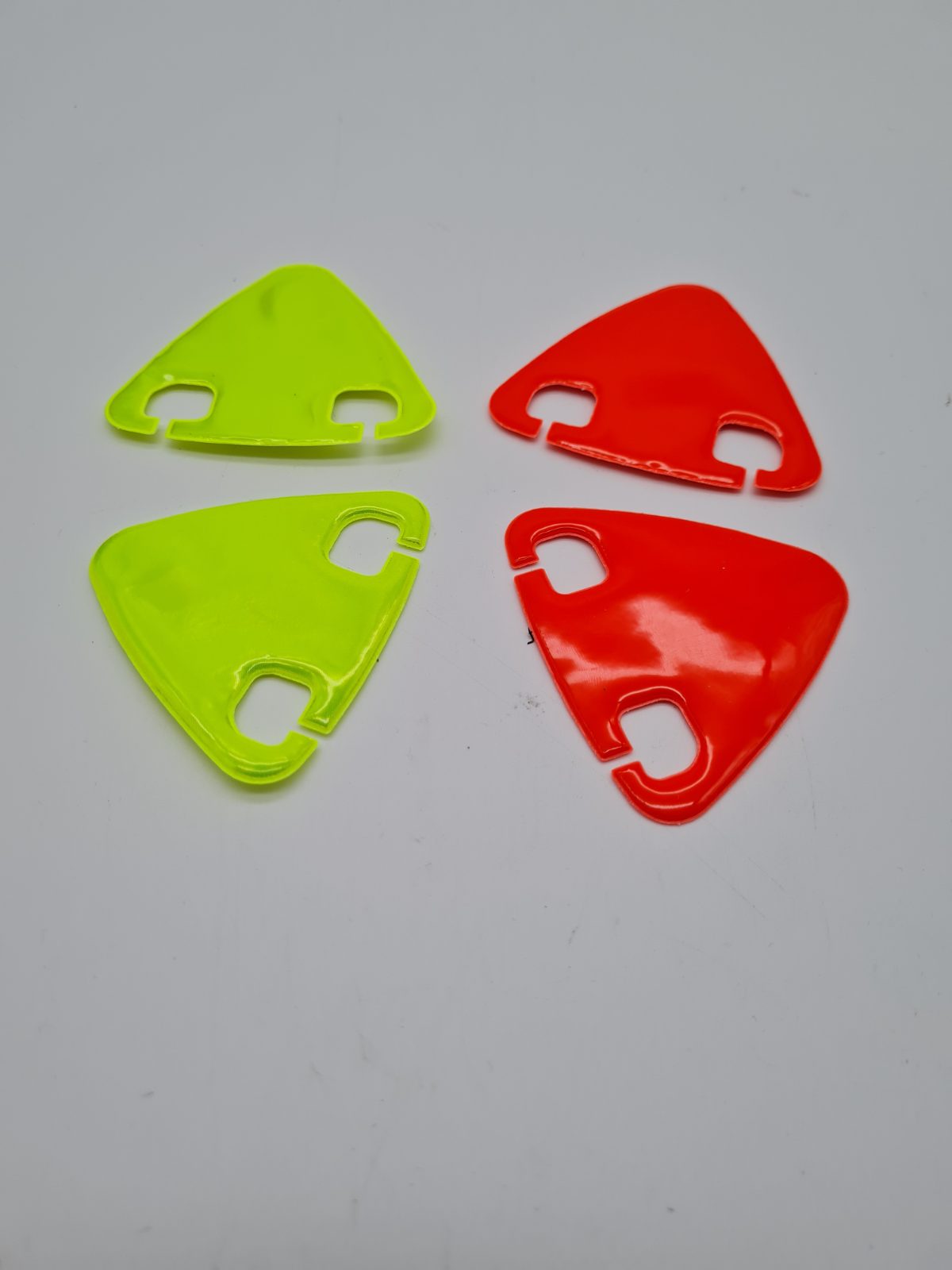 Set of 4 Tent Guyline Warning Plates — photograph 1
