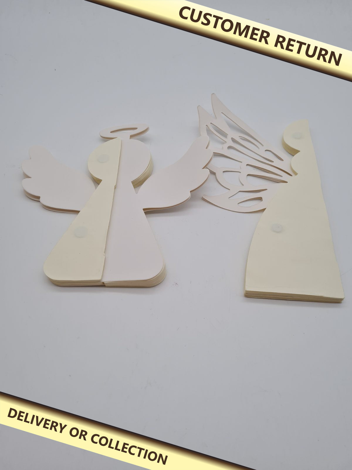 Set of 2 Honeycomb Angel Paper Decorations — photograph 1 — Customer return; auction delivery information shown on image