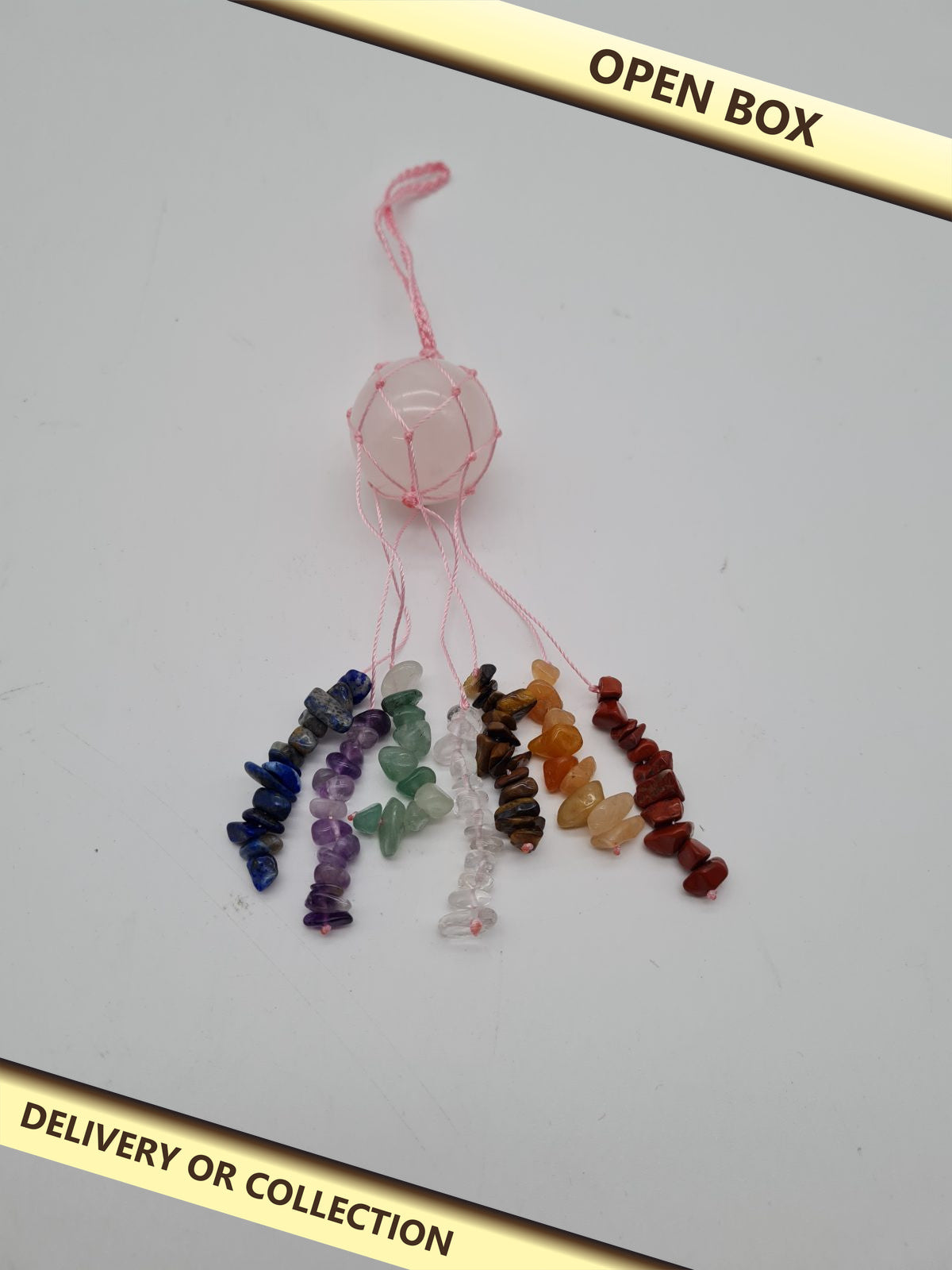 JOVIVI Gemstone Chip Hanging Ornament — photograph 1 — Open box; auction delivery information shown on image