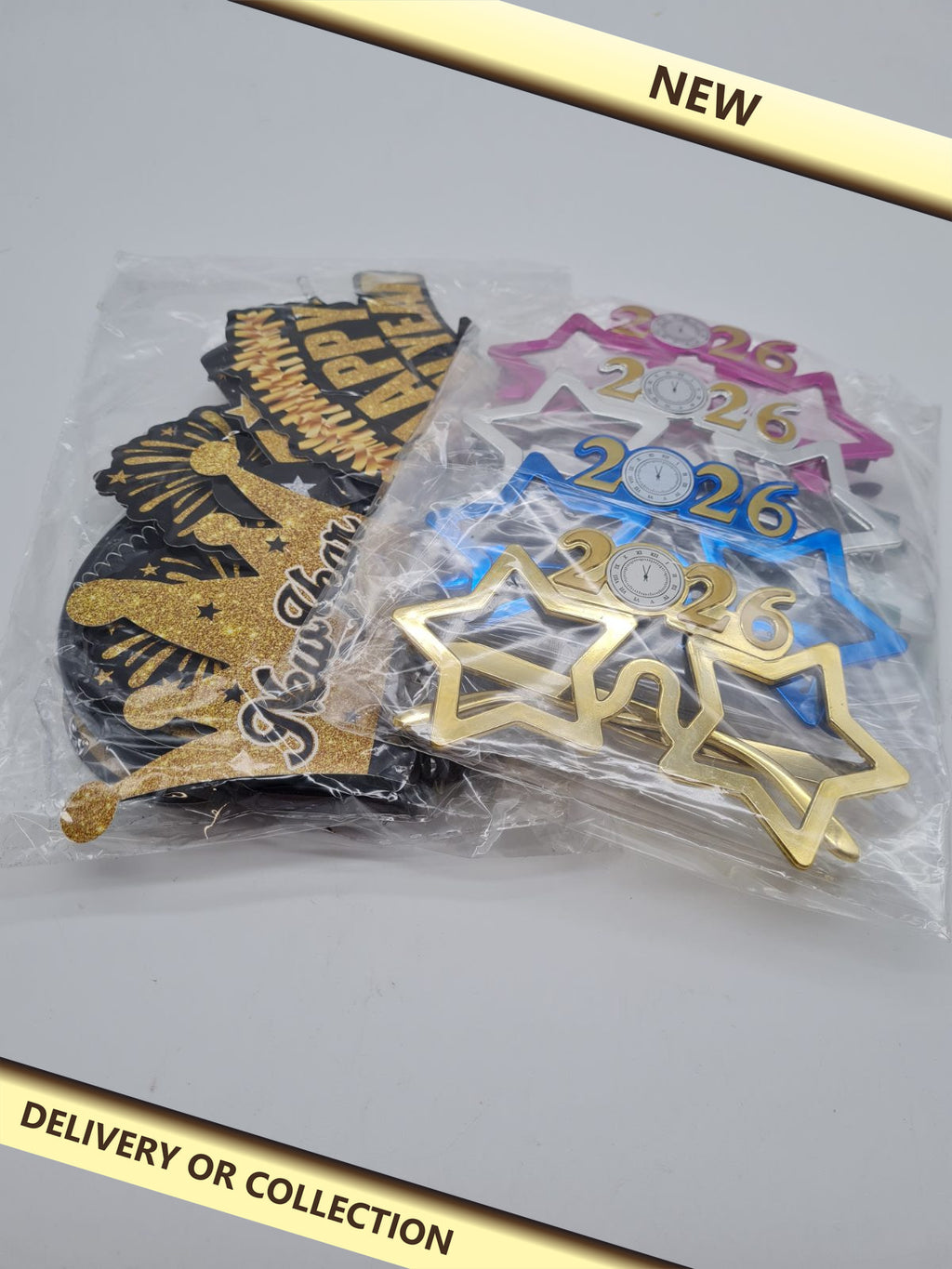 2026 New Year Photo Booth Prop Set — photograph 1 — New; auction delivery information shown on image