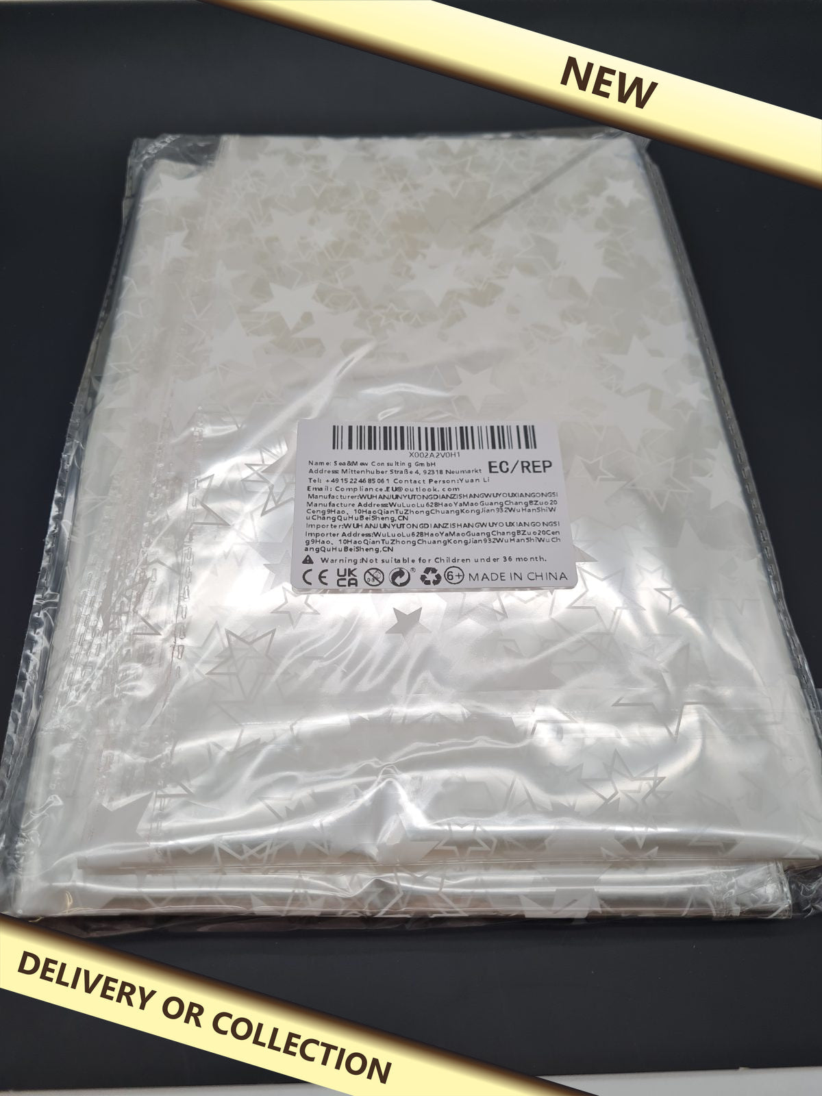 Star-pattern gift bags — photograph 1 — New; auction delivery information shown on image