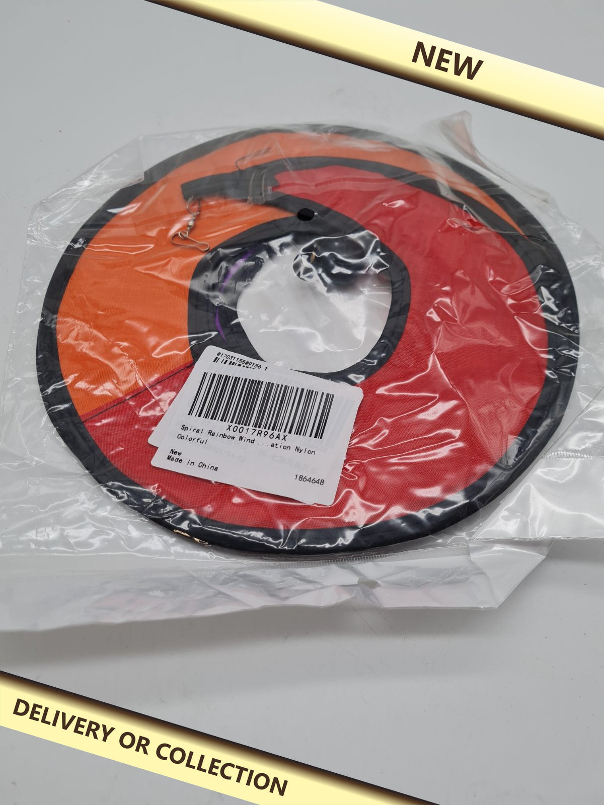 Spiral Rainbow Wind Spinner — photograph 1 — New; auction delivery information shown on image