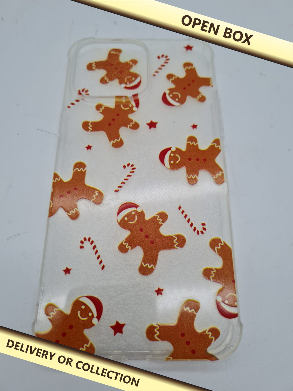 Christmas Gingerbread Phone Case for iPhone 14 Pro Max — photograph 1 — Open box; auction delivery information shown on image