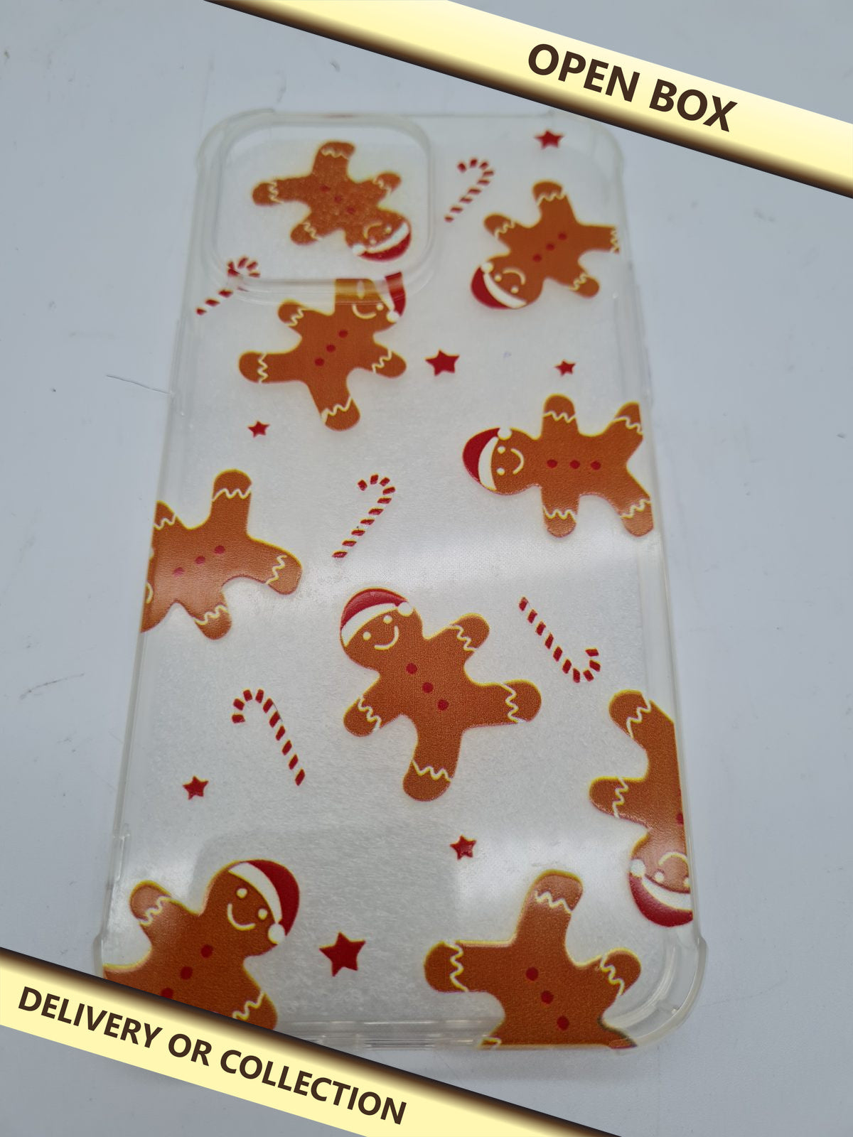Christmas Gingerbread Phone Case for iPhone 14 Pro Max — photograph 1 — Open box; auction delivery information shown on image