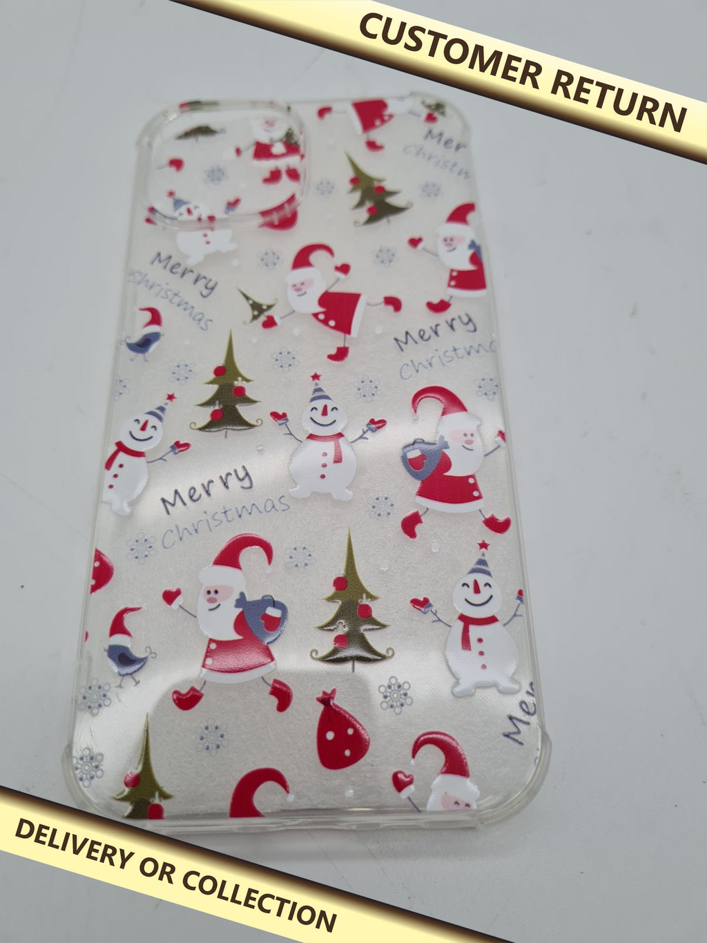 Christmas-Themed Mobile Phone Case for iPhone 15 — photograph 1 — Customer return; auction delivery information shown on image