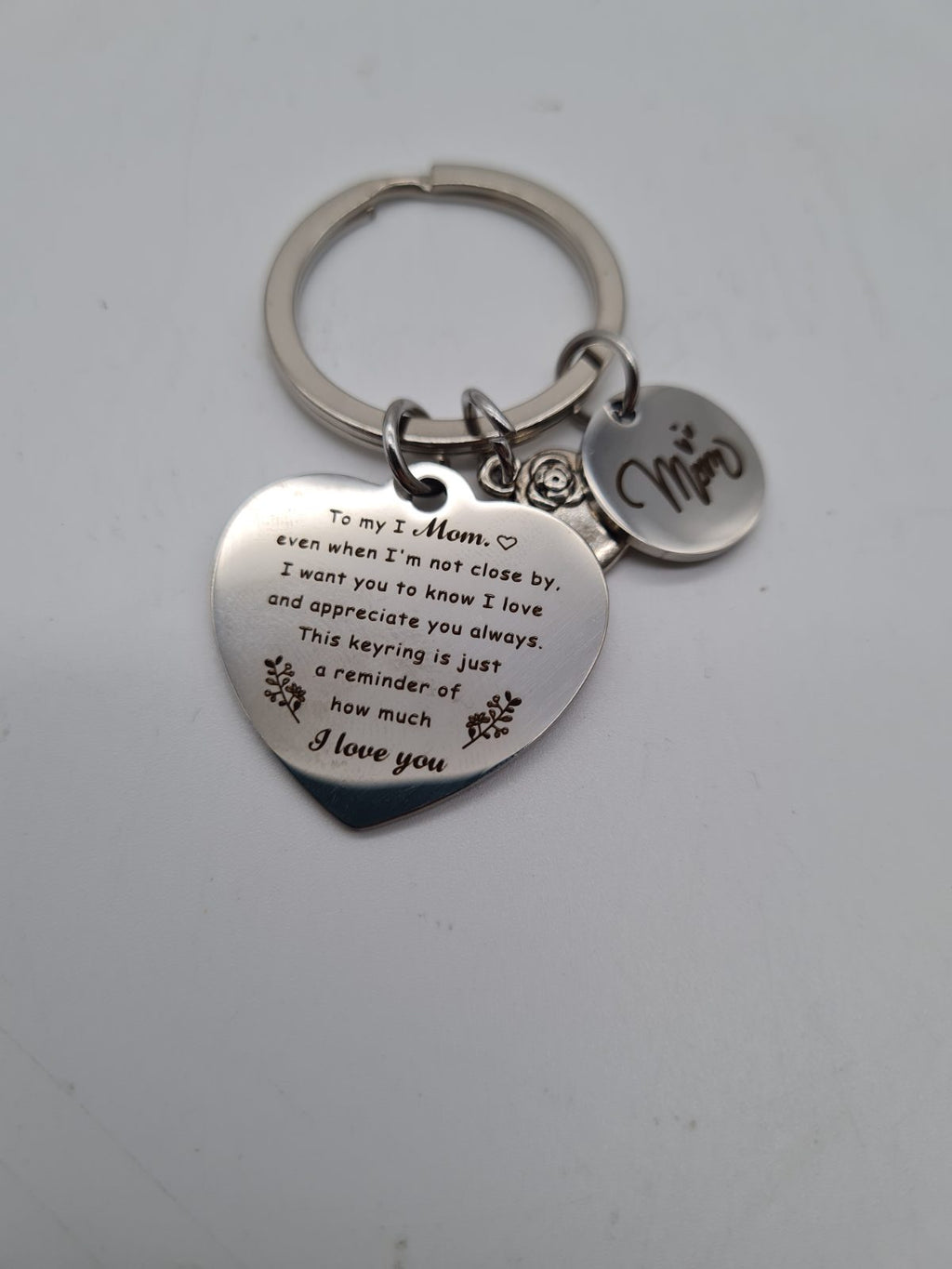 Mother Sentiment Heart Keyring — photograph 1