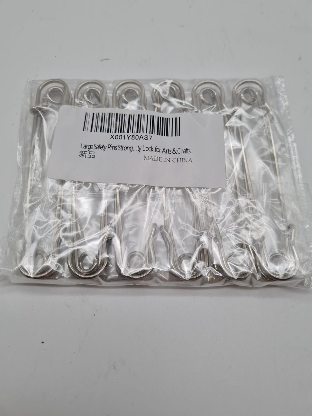 Set of 6 Large Safety Pins — photograph 3