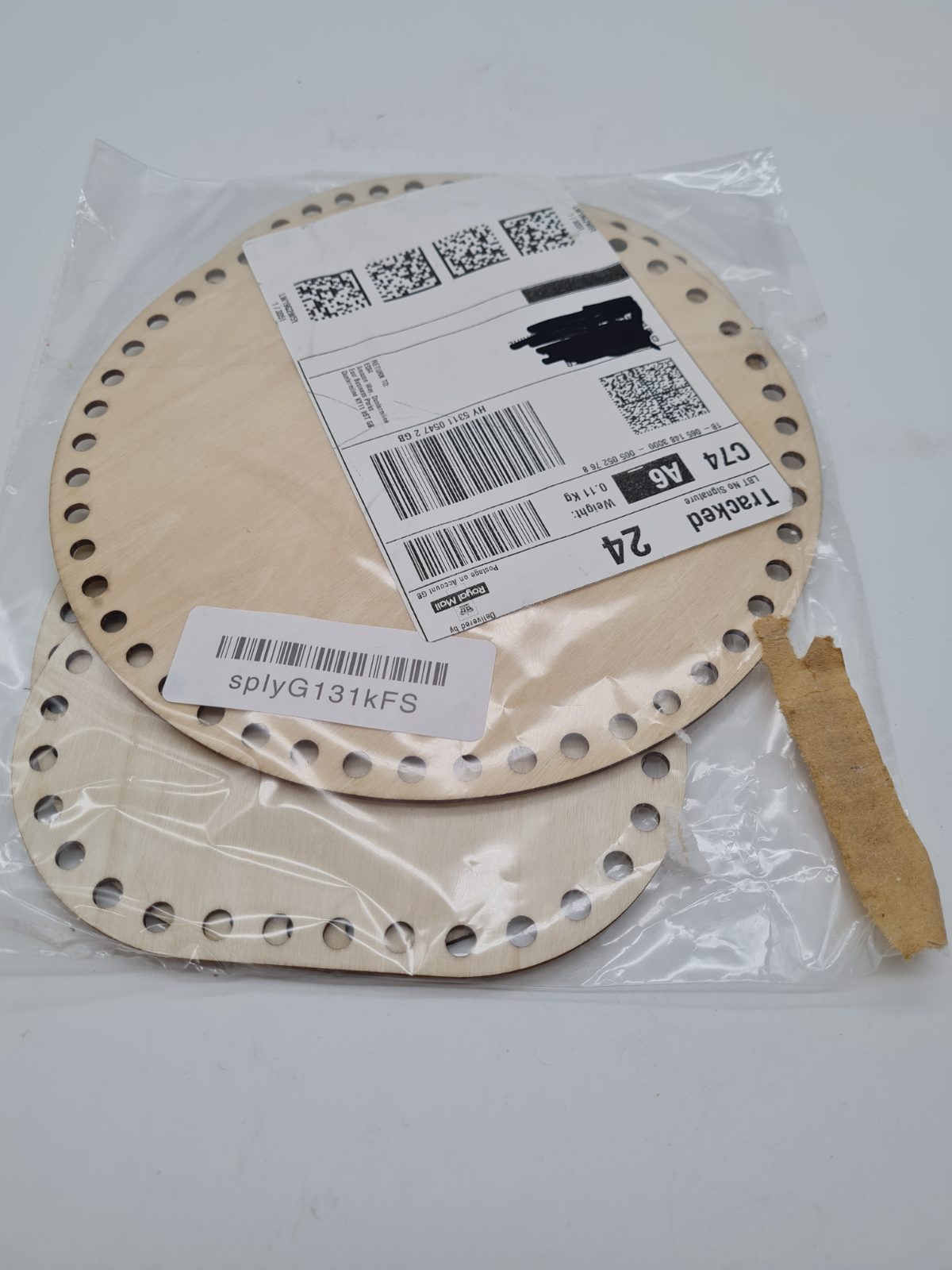 Set of 4 Wooden Basket Bases for Craft Making — photograph 3