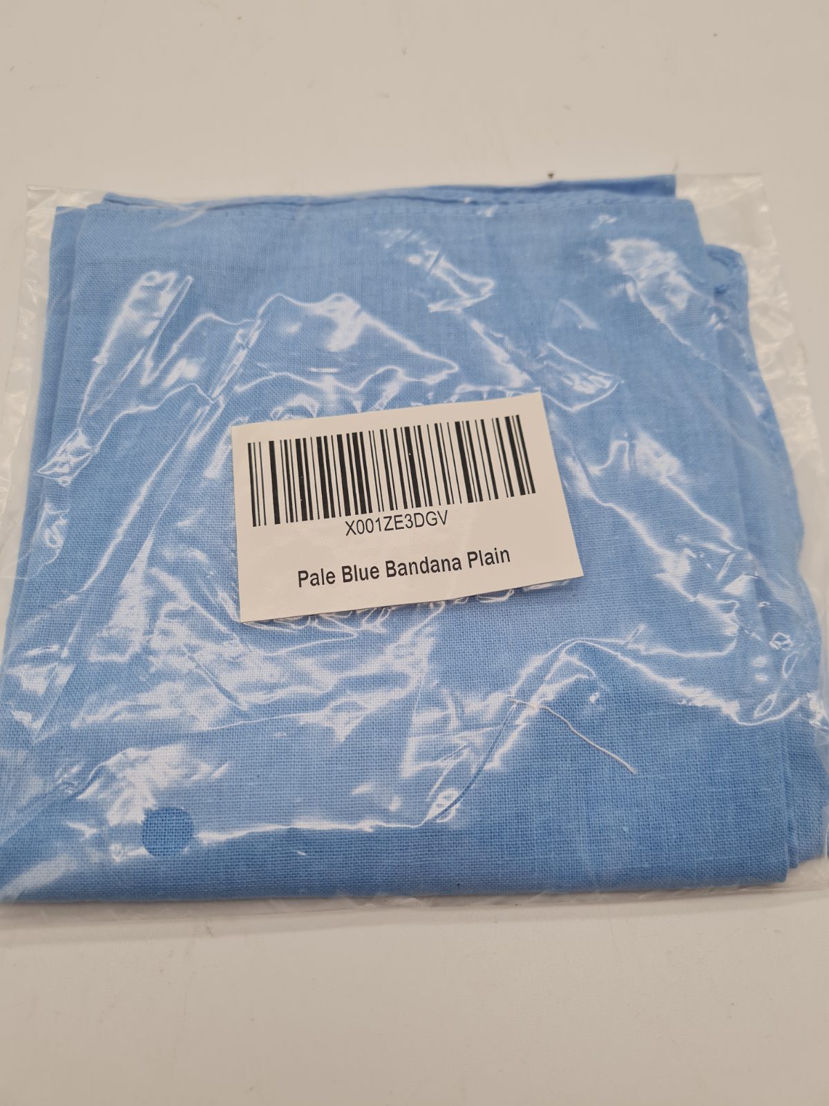 Pale Blue Plain Bandana — photograph 1