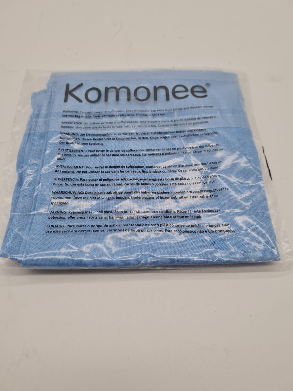 Pale Blue Plain Bandana — photograph 2