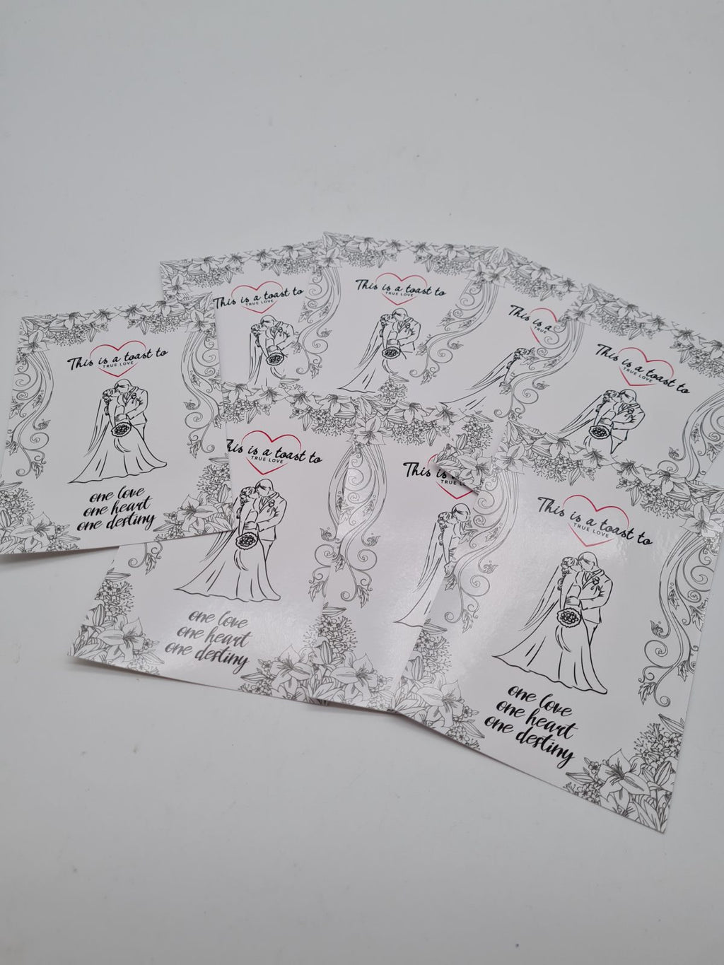 Engagement Wine Bottle Labels 8pcs — photograph 2