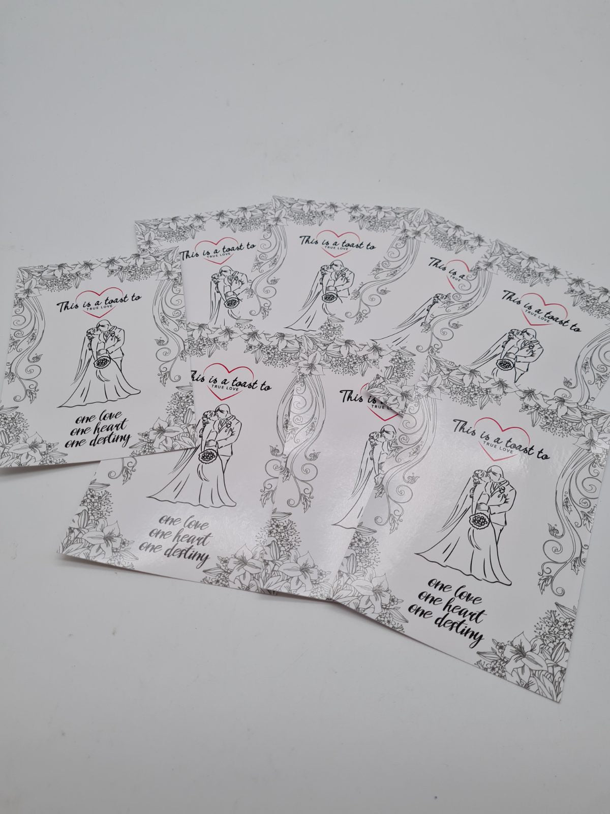 Engagement Wine Bottle Labels 8pcs — photograph 2
