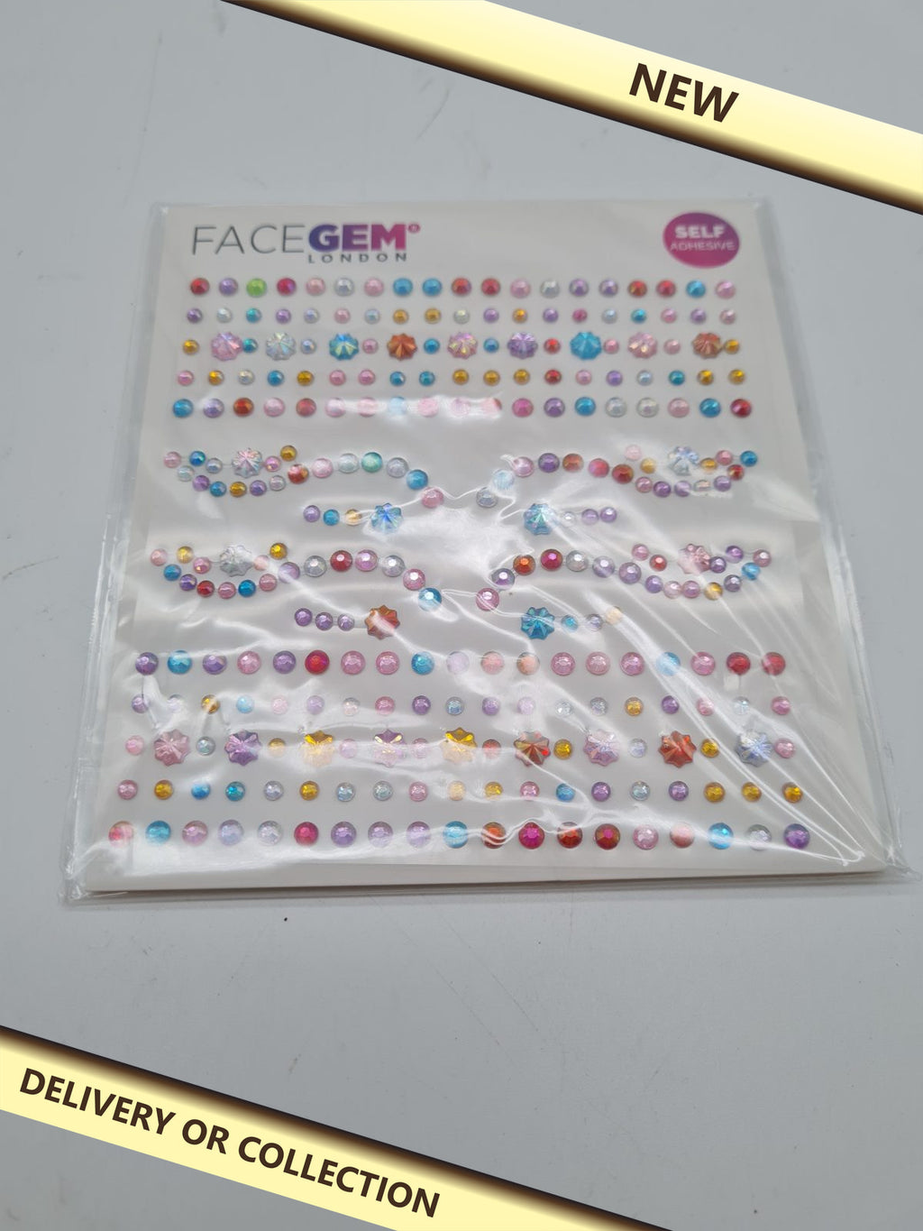 Self-Adhesive Face Rhinestones 23222AK08-MULT — photograph 1 — New; auction delivery information shown on image