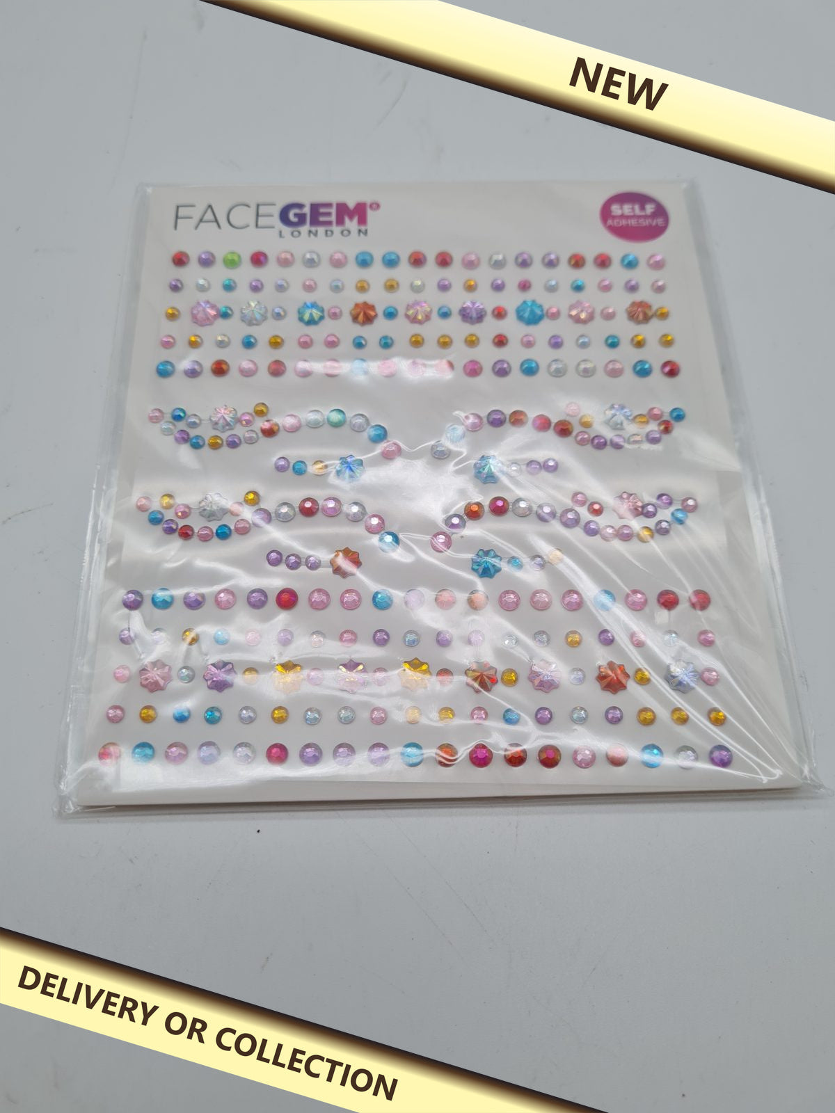 Self-Adhesive Face Rhinestones 23222AK08-MULT — photograph 1 — New; auction delivery information shown on image
