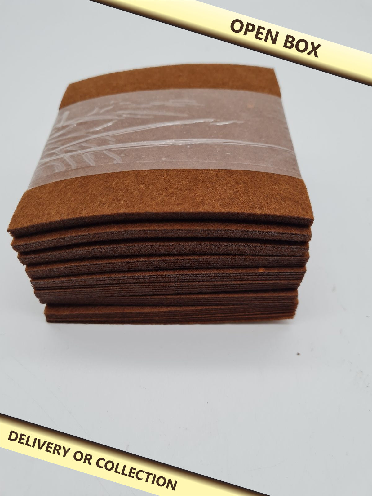 Craft Felt Fabric brown  Sheets — photograph 1 — Open box; auction delivery information shown on image
