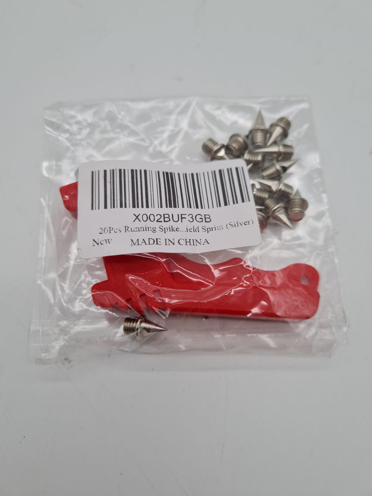 20-Piece Running Shoe Track Spike Set with Fitting Wrench — photograph 3