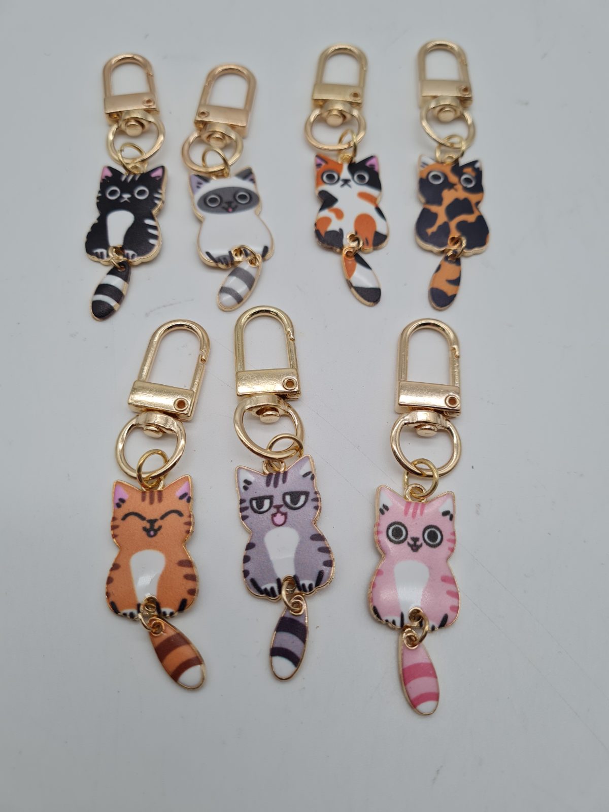 Set of 7 Cat Keyrings — photograph 1