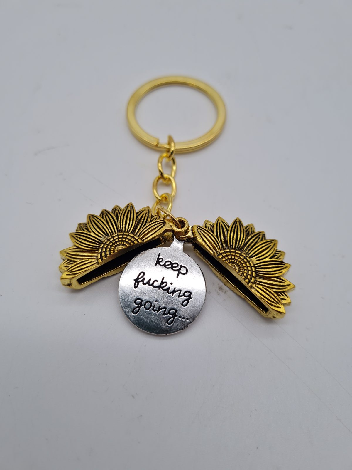Sunflower Locket Keyring — photograph 1