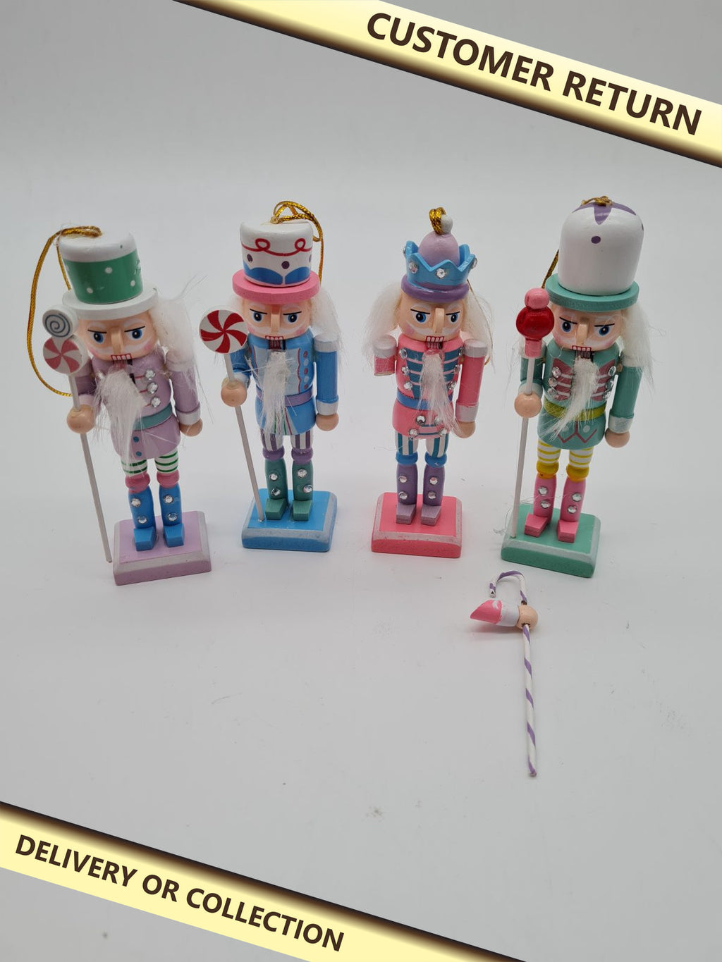 Set of 4 Christmas Nutcracker Decorations — photograph 1 — Customer return; auction delivery information shown on image