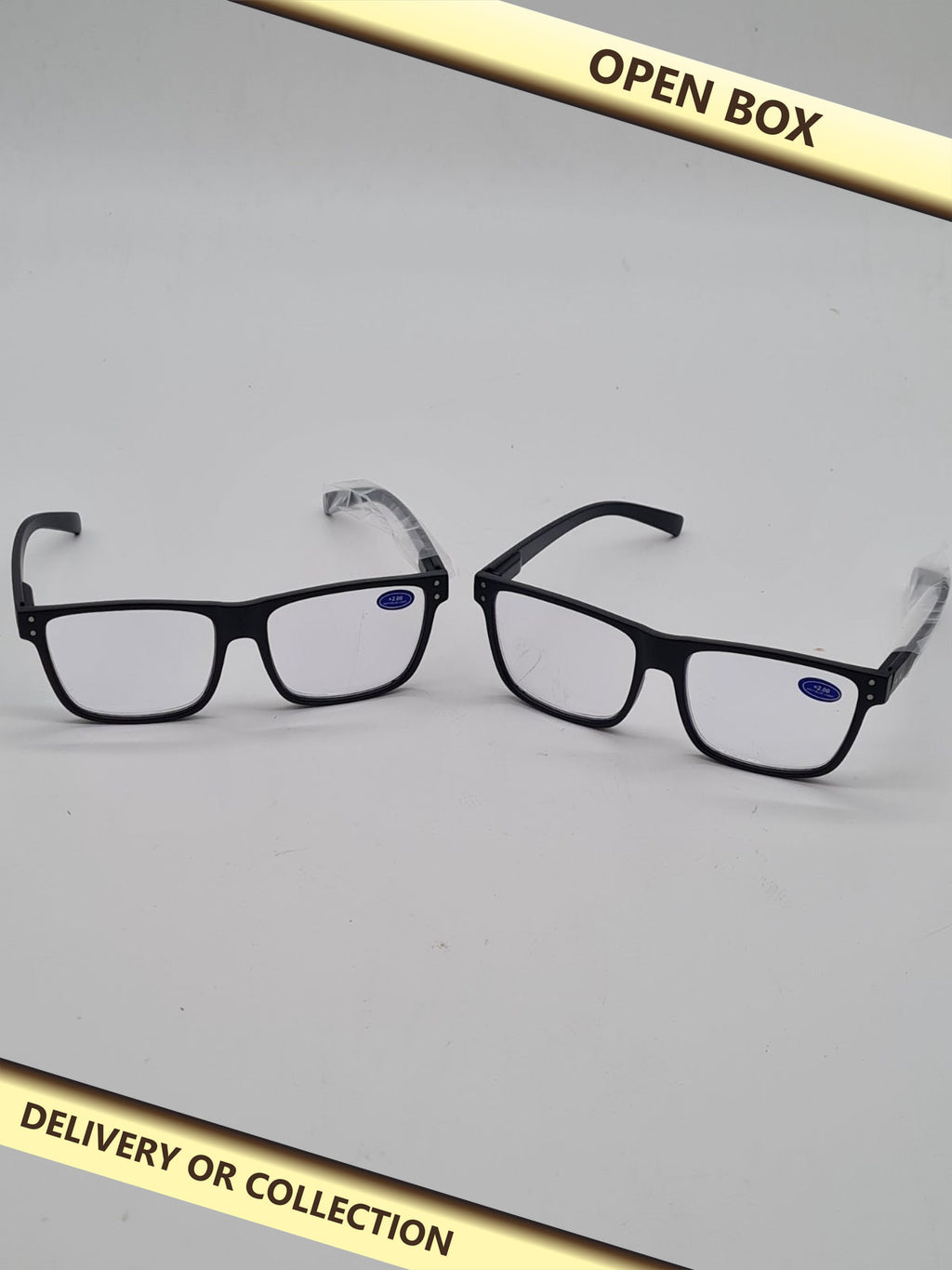 2-Pack +2.00 Reading Glasses — photograph 1 — Open box; auction delivery information shown on image