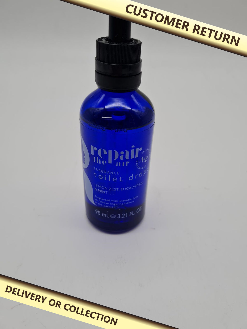 Toilet Drops – Lemon Zest, Eucalyptus & Mint, 95ml — photograph 1 — Customer return; auction delivery information shown on image