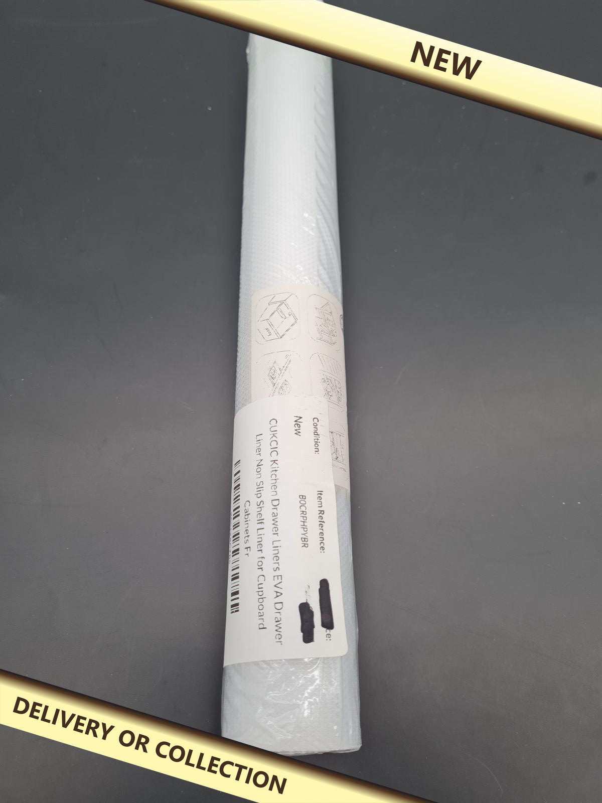 CUKCIC Non-Slip Drawer and Shelf Liner — photograph 1 — New; auction delivery information shown on image