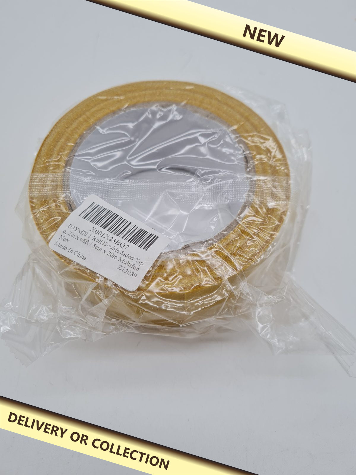 Double-Sided Adhesive Tape Roll — photograph 1 — New; auction delivery information shown on image