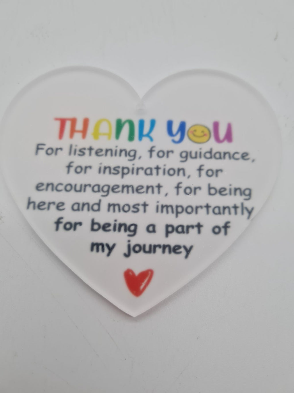 Set of 2 Heart-Shaped Thank You Plaques — photograph 1