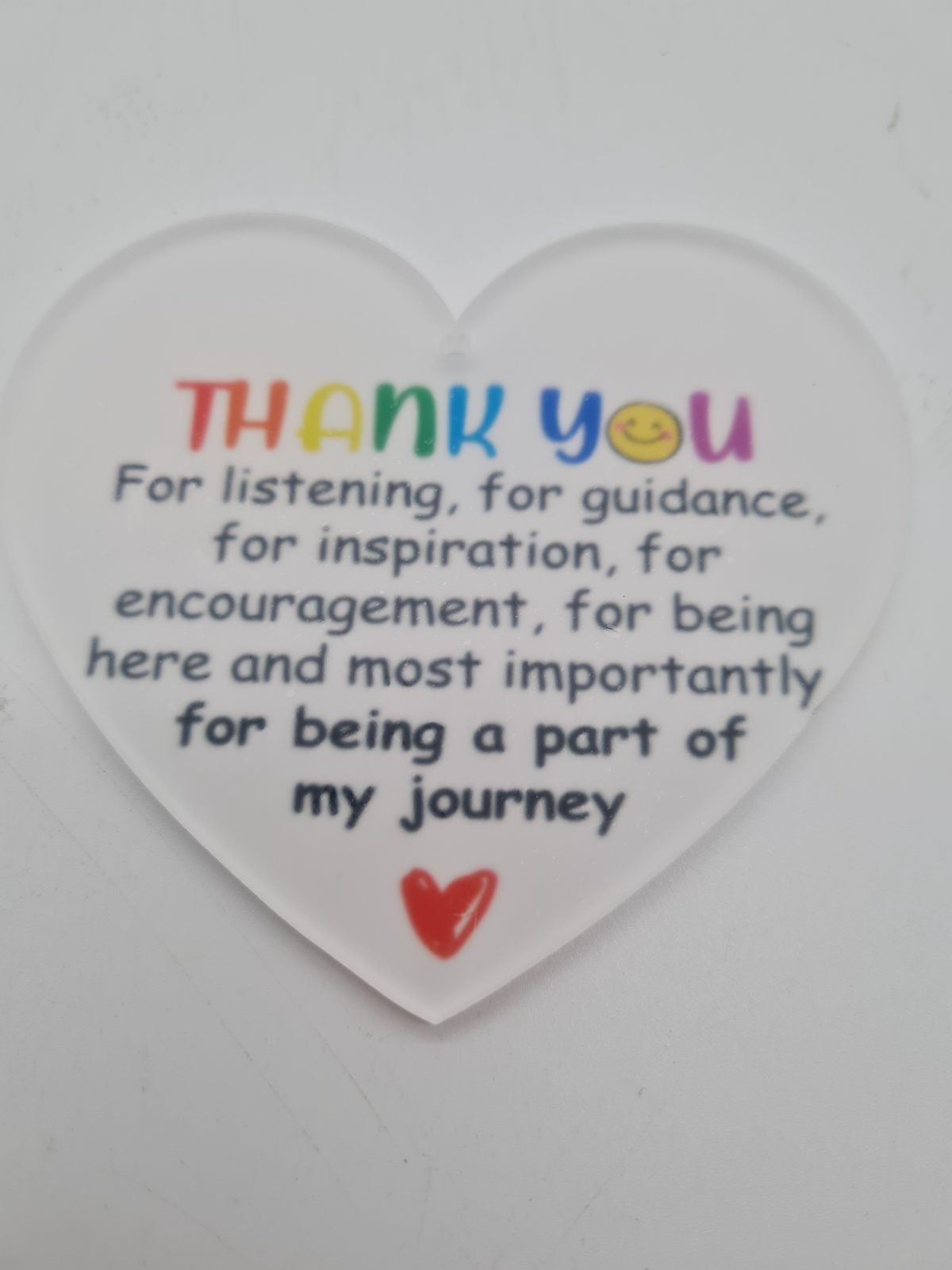 Set of 2 Heart-Shaped Thank You Plaques — photograph 1