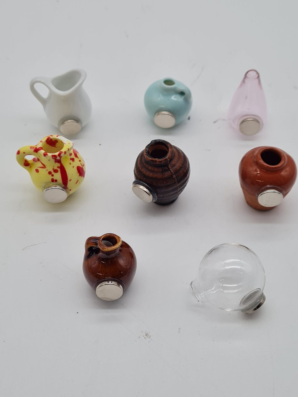 Set of 8 Miniature Vase Fridge Magnets — photograph 2