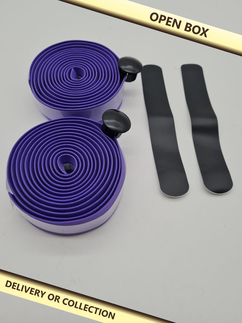 Bicycle Handlebar Tape Set — photograph 1 — Open box; auction delivery information shown on image
