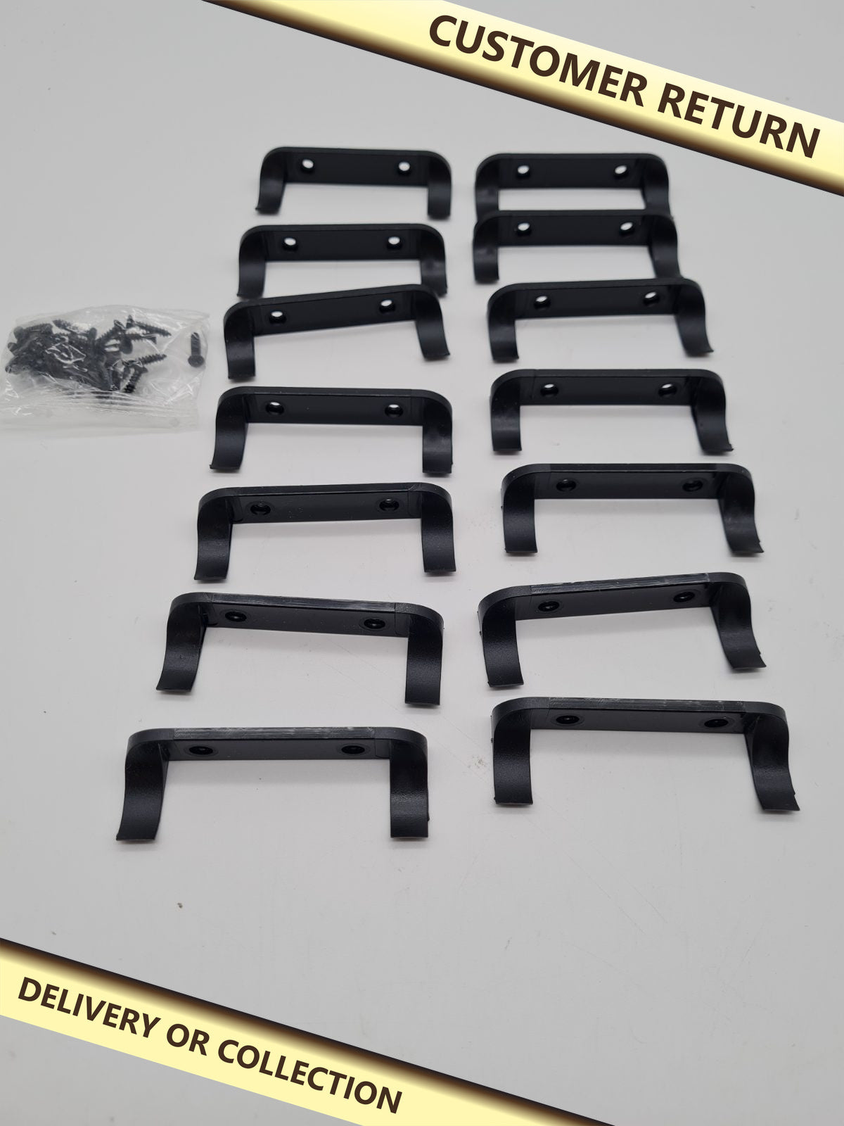 14-Piece Toy Car Display Wall Mount Bracket Set — photograph 1 — Customer return; auction delivery information shown on image