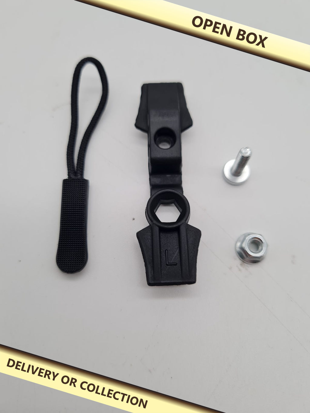 Instant Zipper Repair Pull Kit 12pcs — photograph 1 — Open box; auction delivery information shown on image