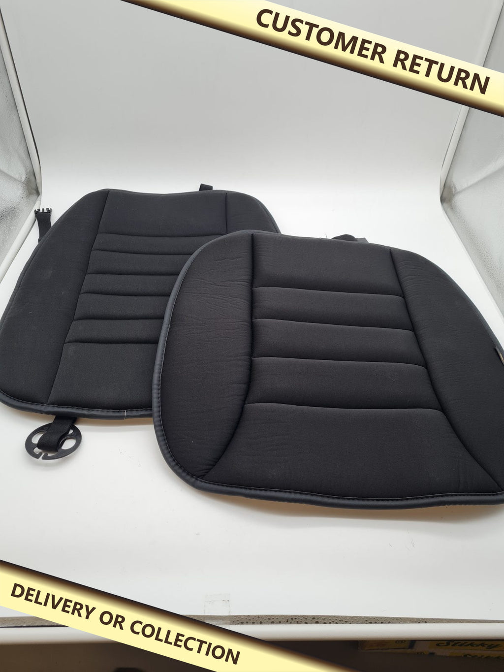 Set of Padded Seat Cushions — photograph 1 — Customer return; auction delivery information shown on image