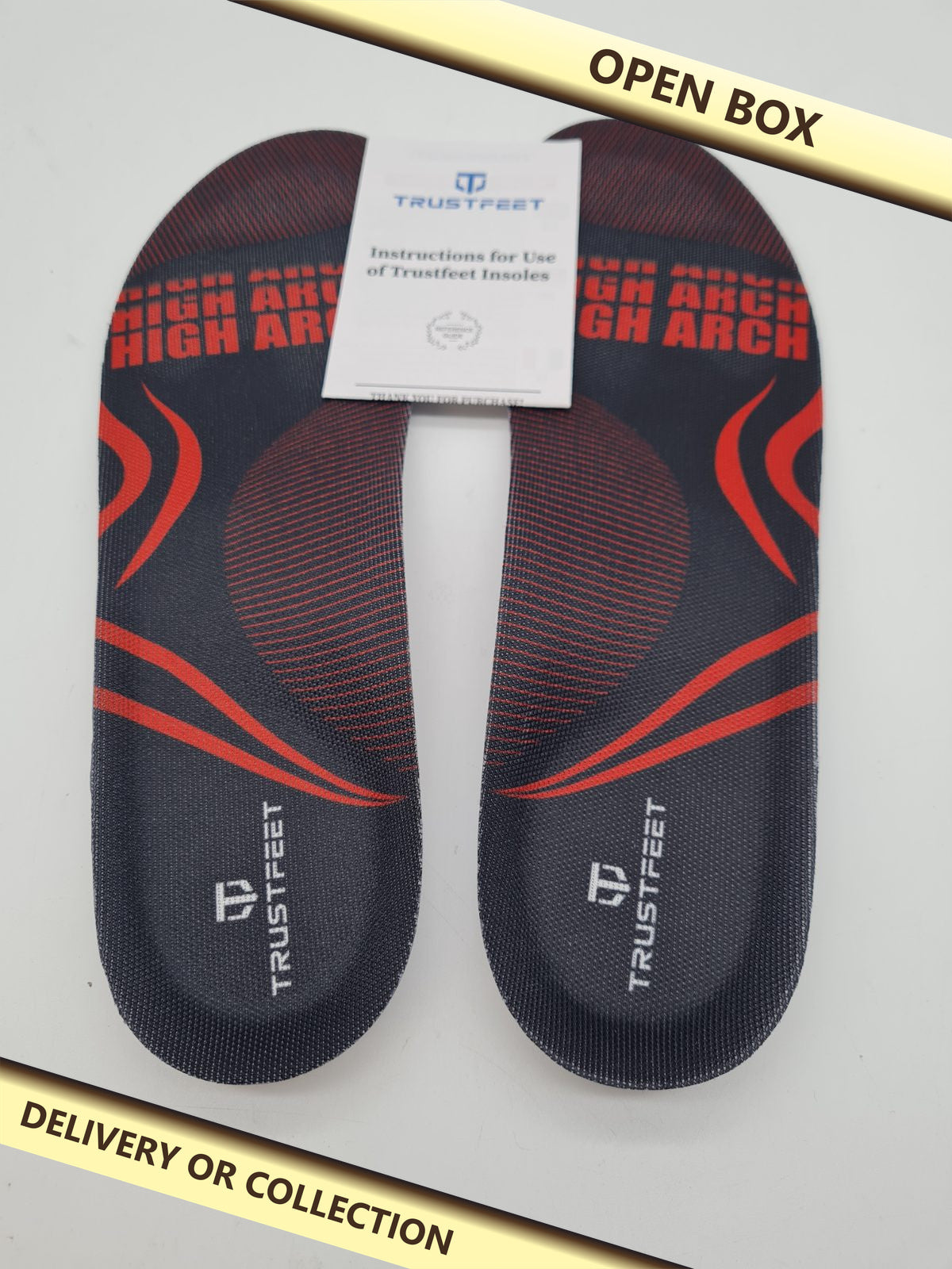 Arch Support Insoles Size XL â€” photograph 1 — Open box; auction delivery information shown on image