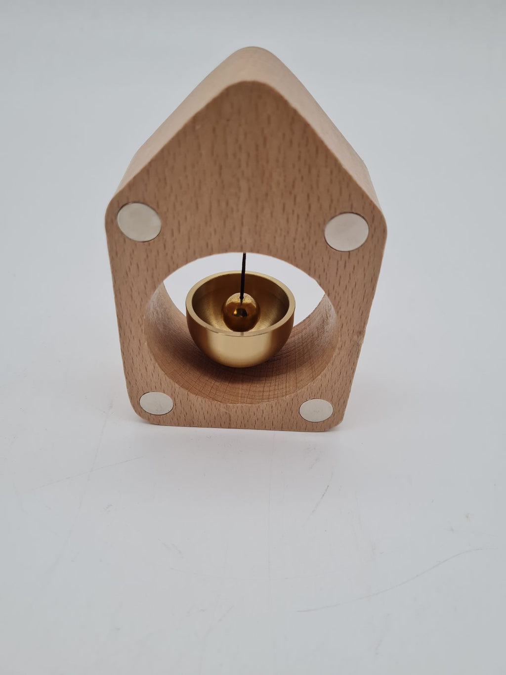 Wooden House-Shaped Shopkeeper's Door Bell — photograph 2
