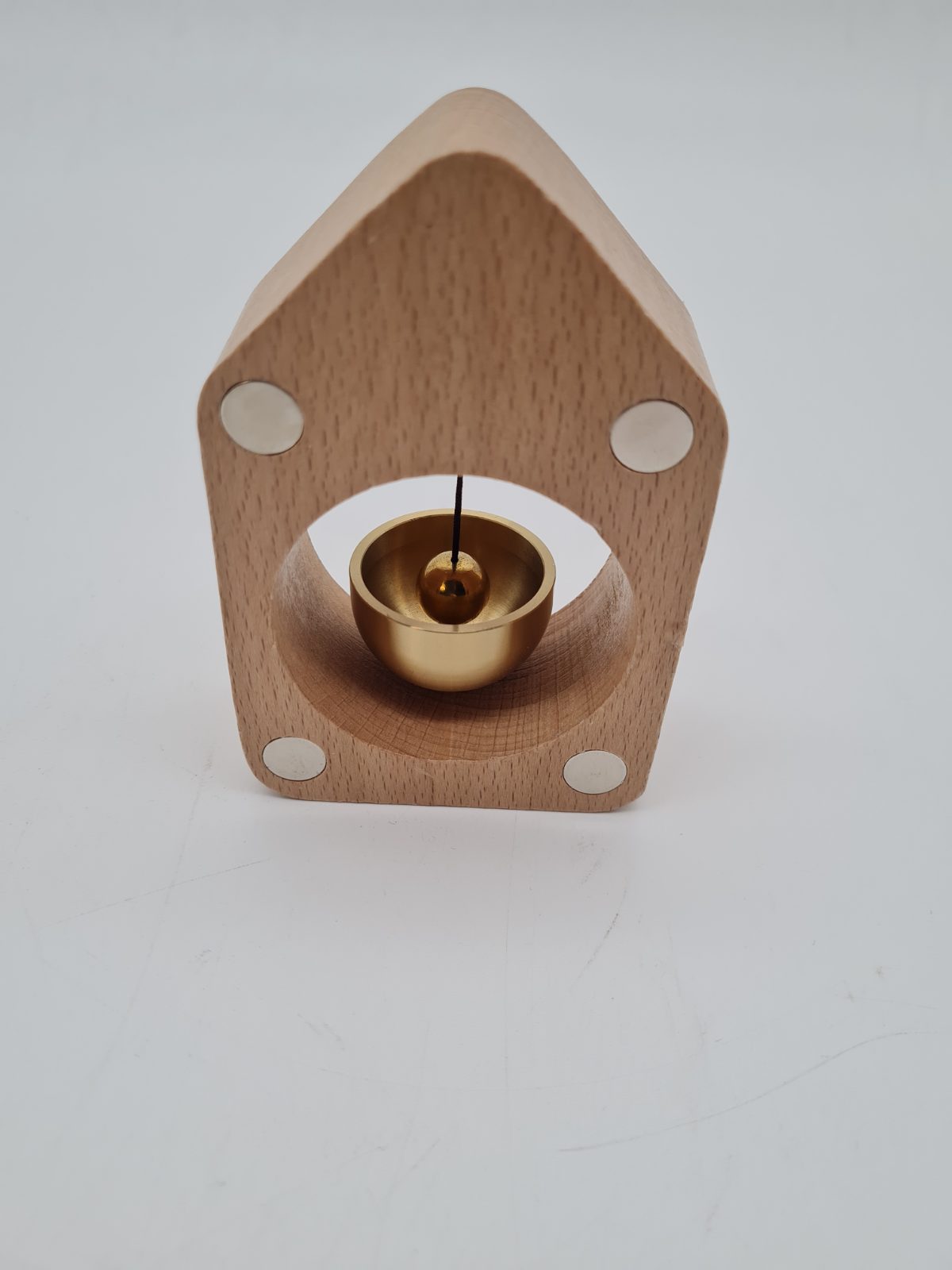 Wooden House-Shaped Shopkeeper's Door Bell — photograph 2