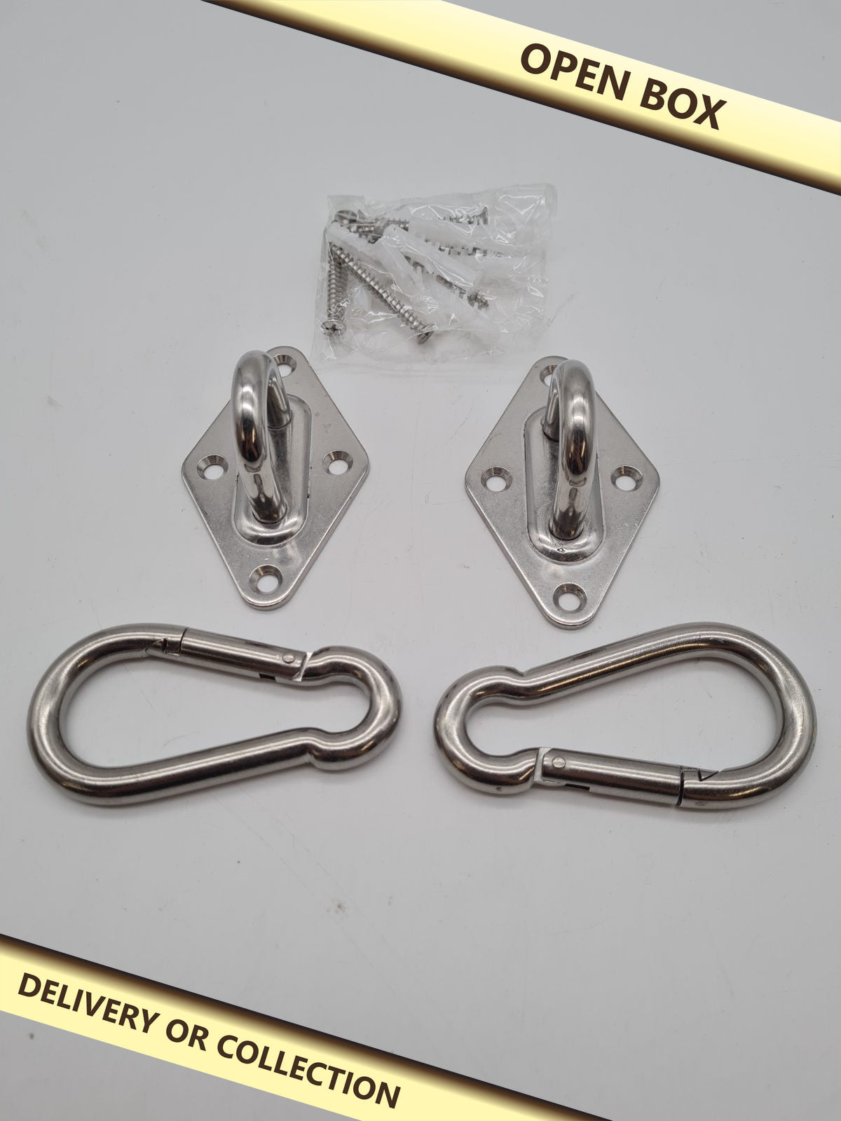 Snap Hook Mounting Kit — photograph 1 — Open box; auction delivery information shown on image