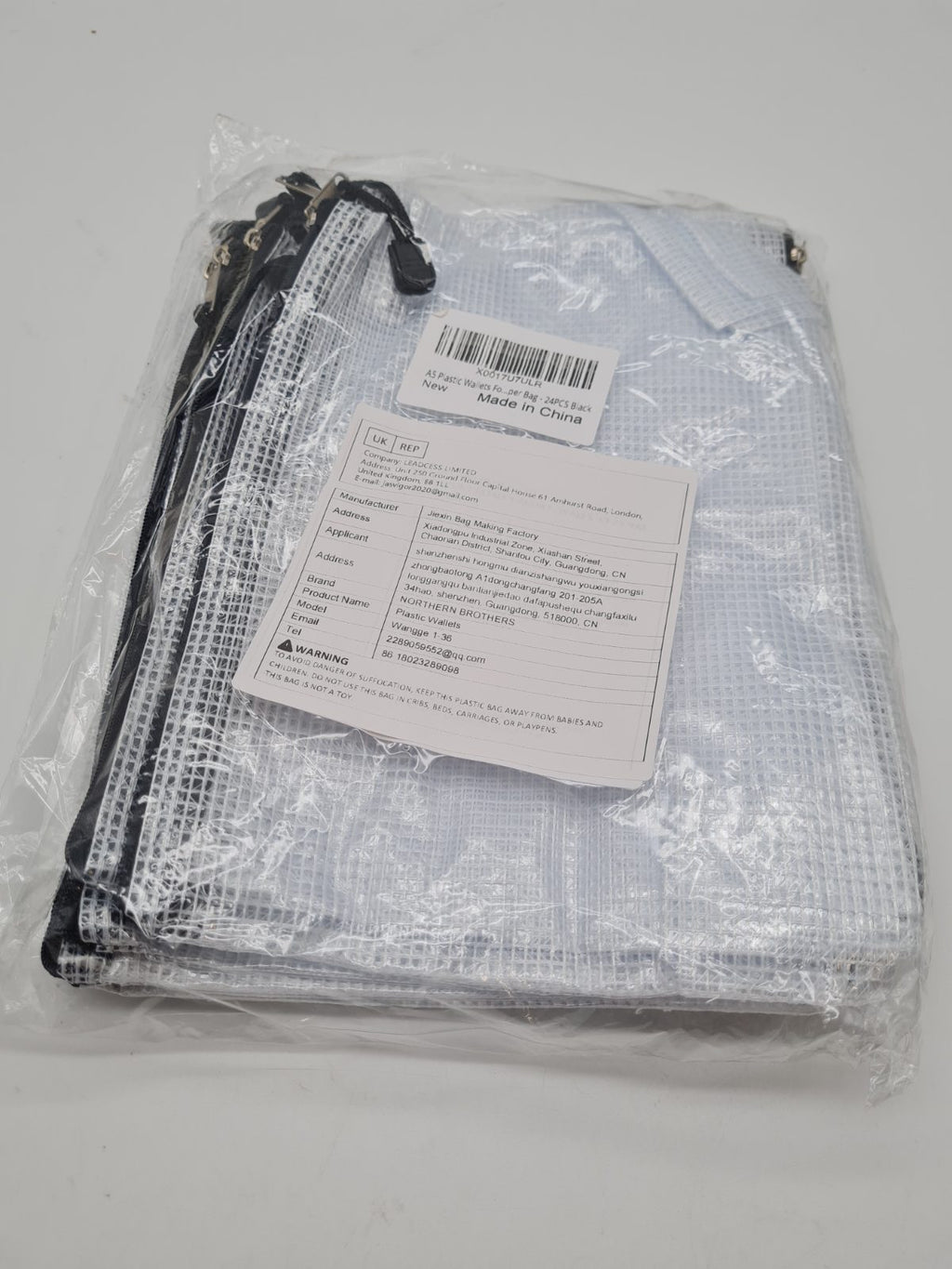 Plastic Zip Document Wallets 24pcs — photograph 4