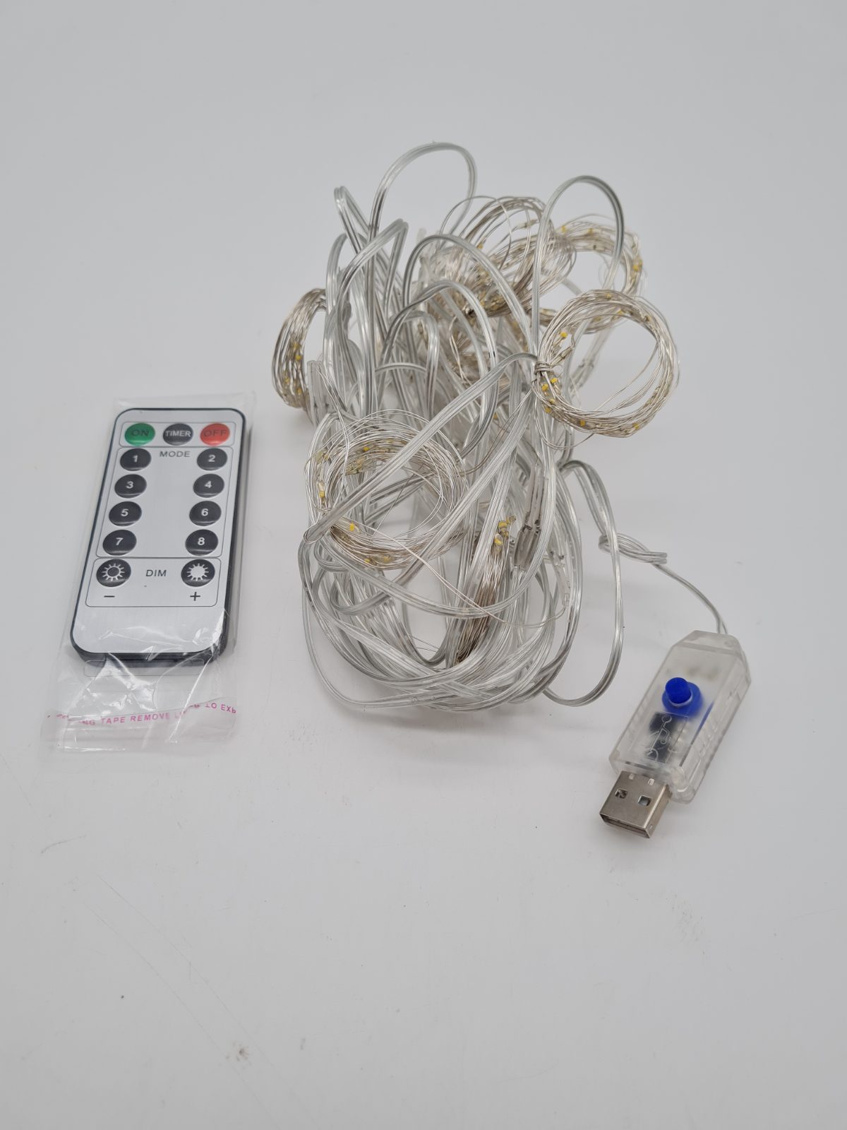 USB LED Copper Wire Curtain Lights with Remote Control — photograph 1
