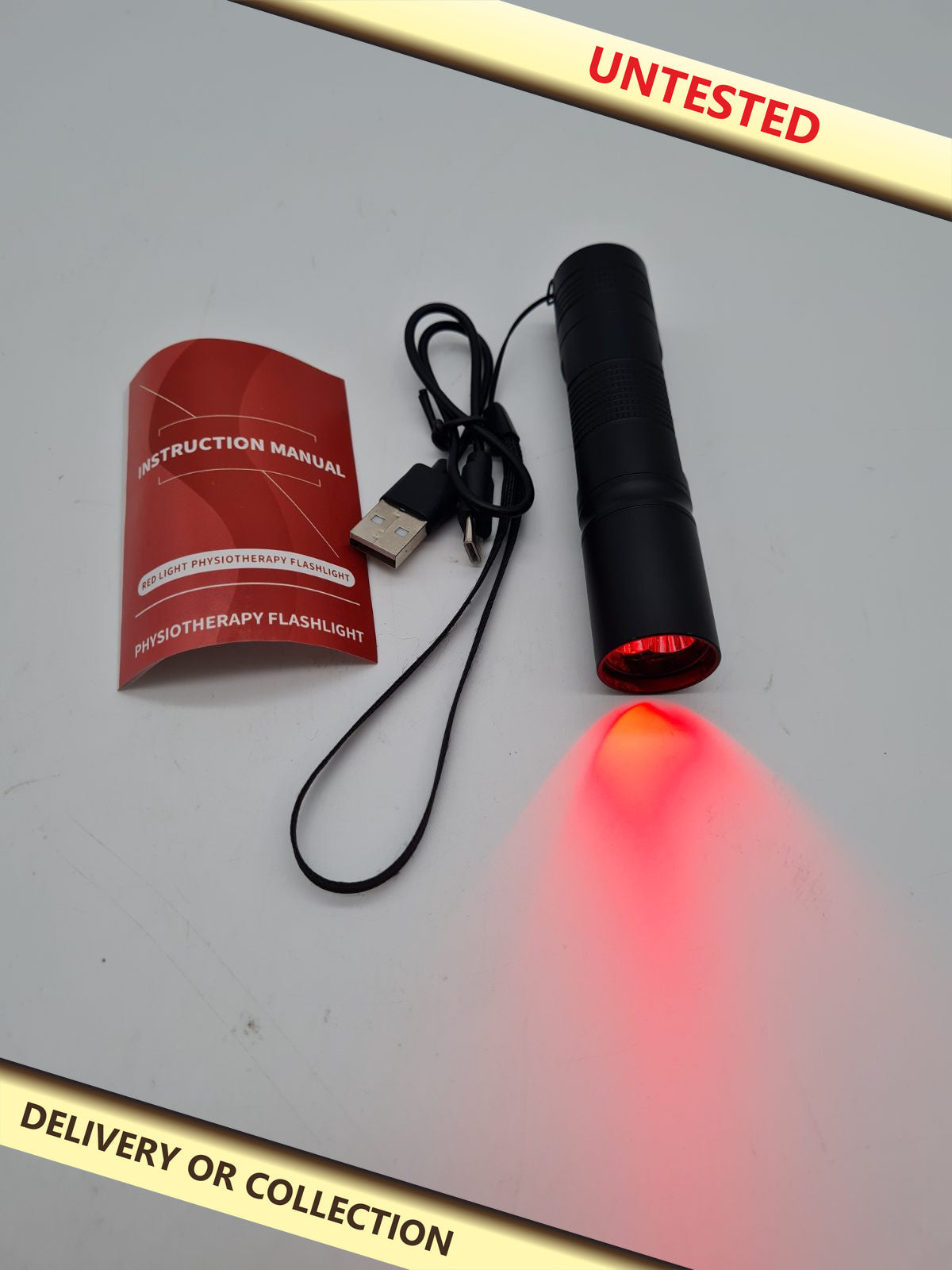 Red Light Physiotherapy Flashlight — photograph 1 — Untested; auction delivery information shown on image