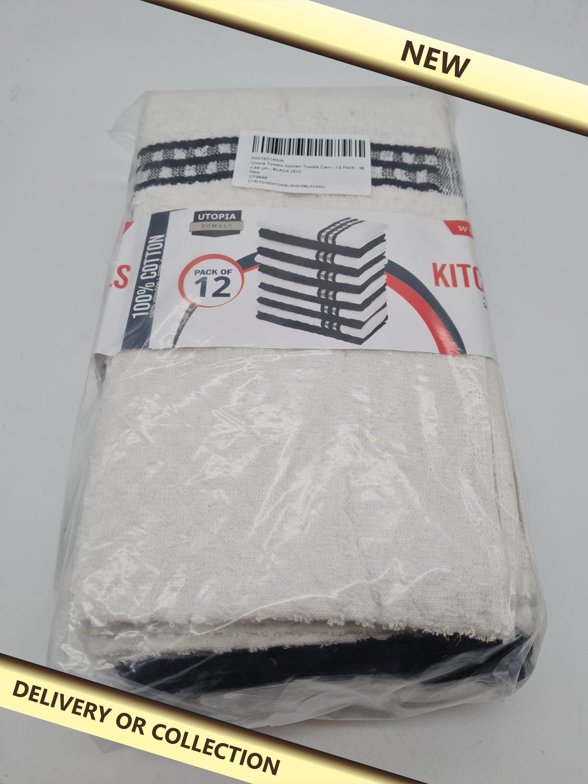 12 Utopia Towels kitchen towels — photograph 1 — New; auction delivery information shown on image