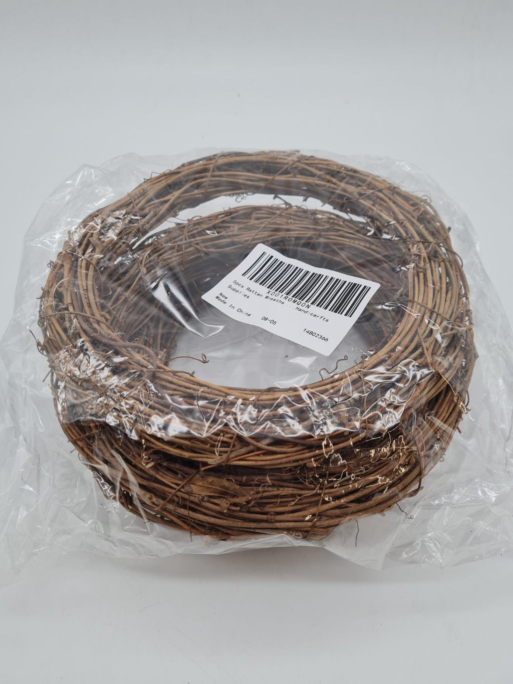 Set of 5 Rattan Wreath Bases — photograph 1