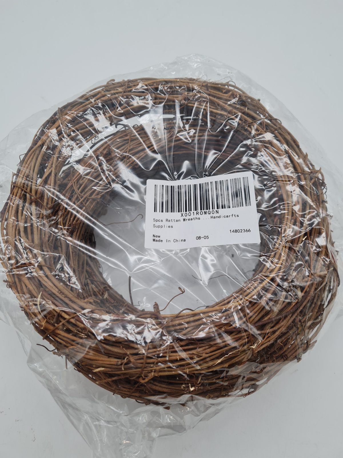 Set of 5 Rattan Wreath Bases — photograph 2