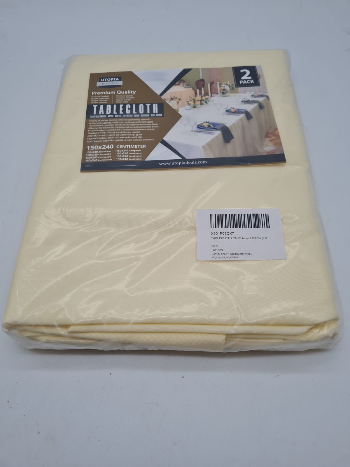 Utopia Kitchen Tablecloths 150 x 240 cm, 2 Pack — photograph 1