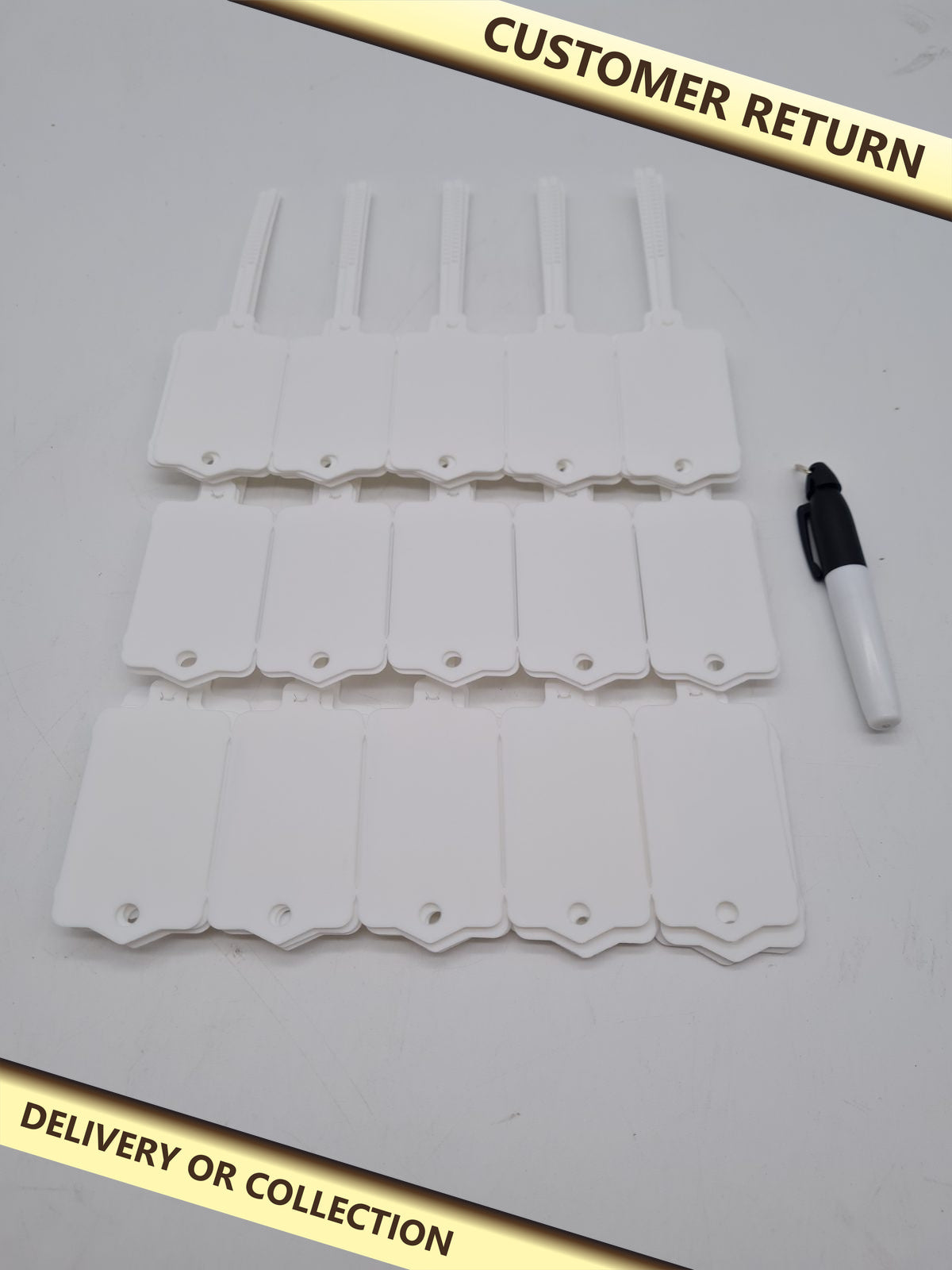 Plastic Loop Plant Tags 50pcs â€” photograph 1 — Customer return; auction delivery information shown on image