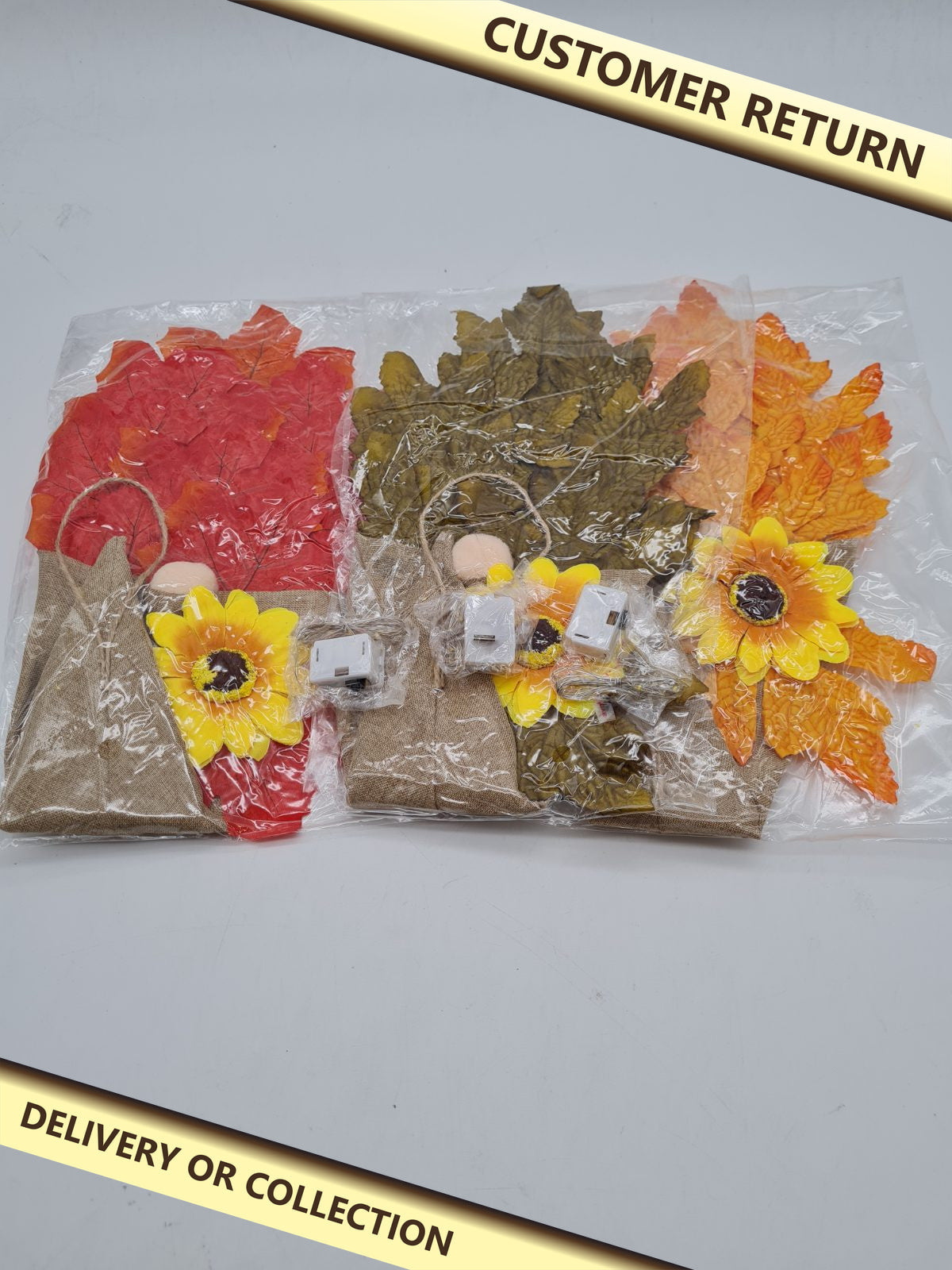 Set of 3 Light-Up Autumn Hanging Decorations — photograph 1 — Customer return; auction delivery information shown on image