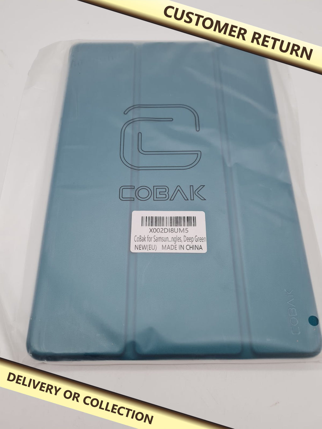 CoBak tablet folio case for Samsung — photograph 1 — Customer return; auction delivery information shown on image