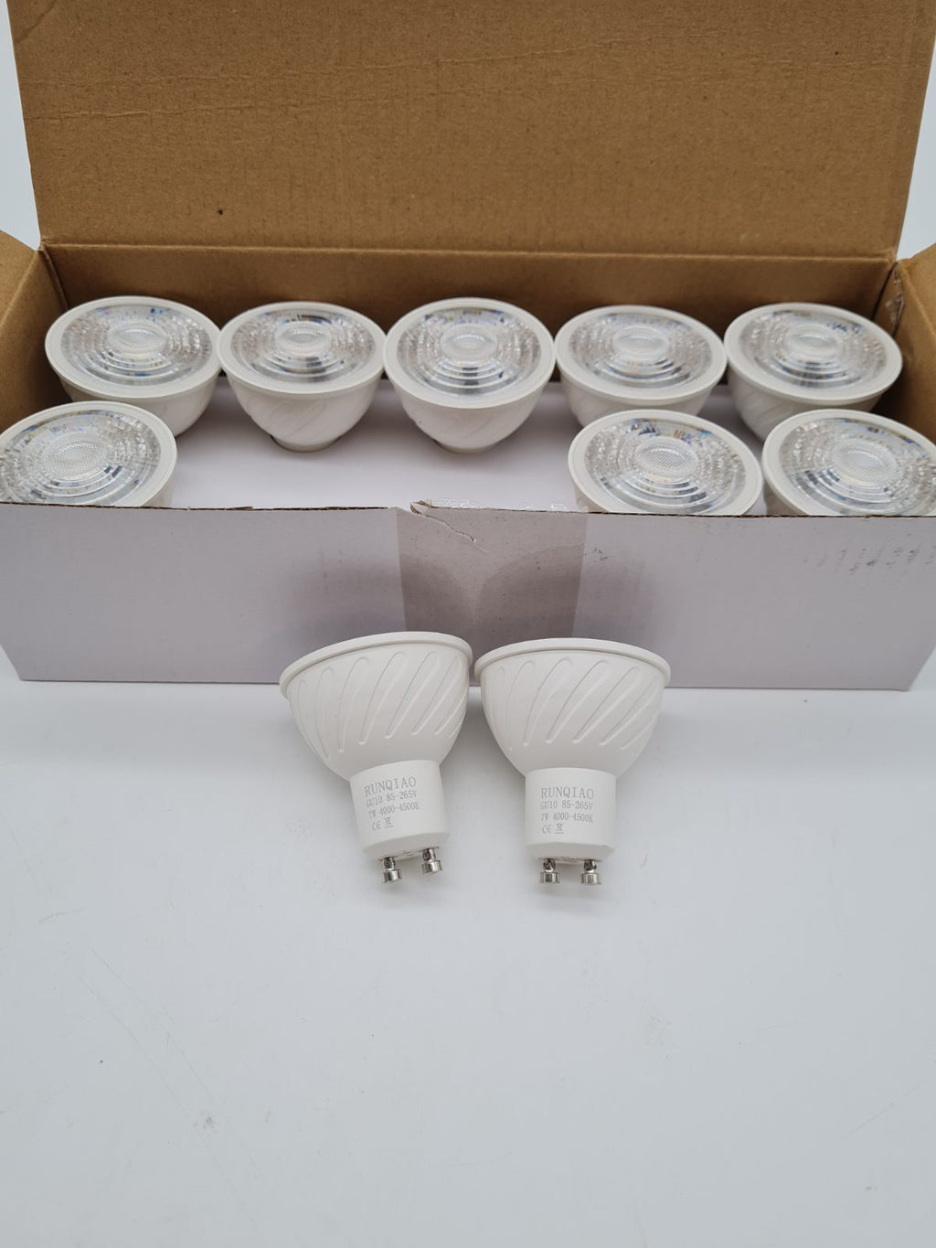 Set of 10 RUNQIAO GU10 7W LED spotlight bulbs 2835SMD-7W — photograph 2